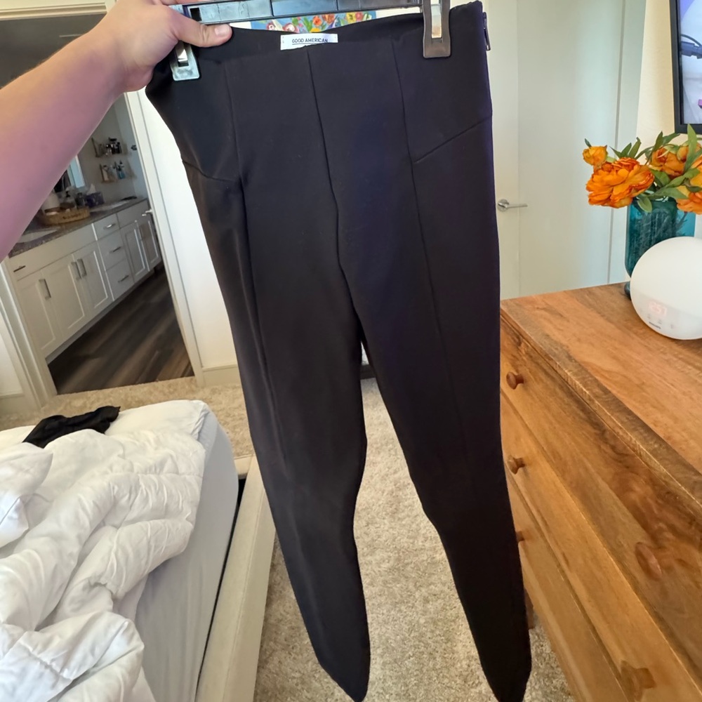 Good American Women's Black Skinny Dress Pants